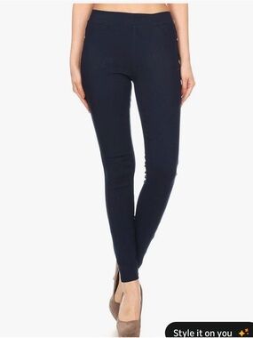 Women's Jeggings Pull-On Jean Style Stretch Skinny Capri Pants L